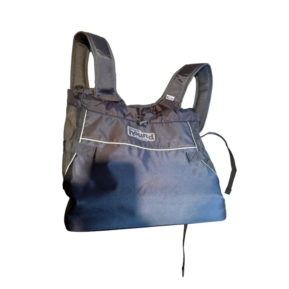 Outward Hound‎ Dog Carrier Backpack Gray Mesh Pet Travel Bag Adjustable Medium